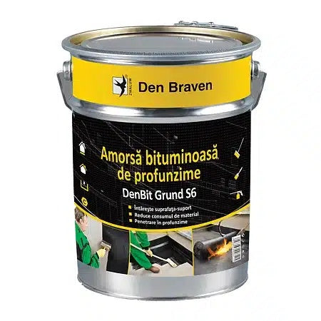 Amorsa bituminoasa neagra pentru beton si metal, 4,5 kg, grund S6