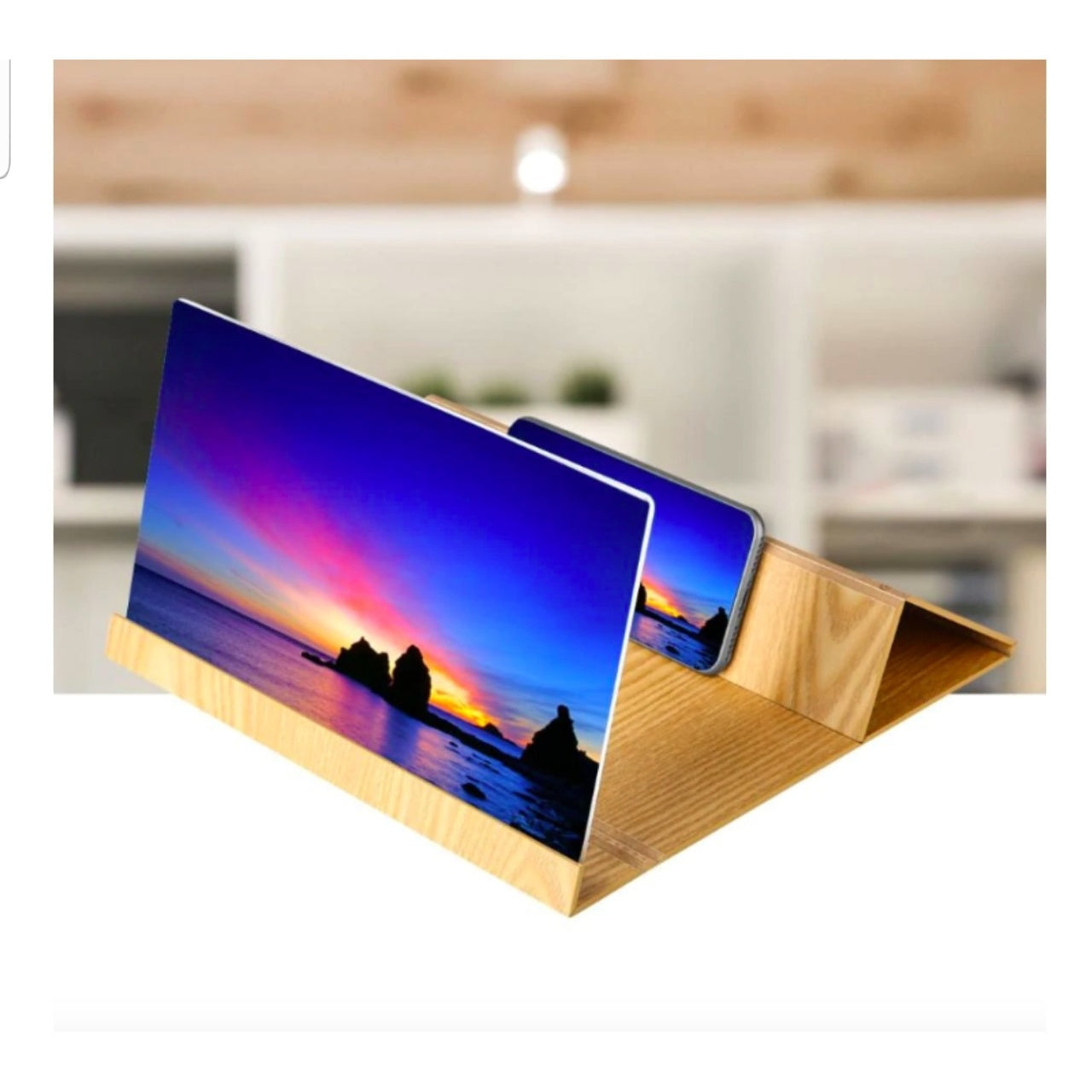 Amplificator imagine 3D FOXMAG24 pentru telefoane mobile, 12 inch