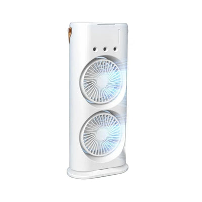 Aparat de aer conditionat portabil de birou cu umidificare prin pulverizare si telecomanda, multifunctional, ecologic, racire eficienta, alb