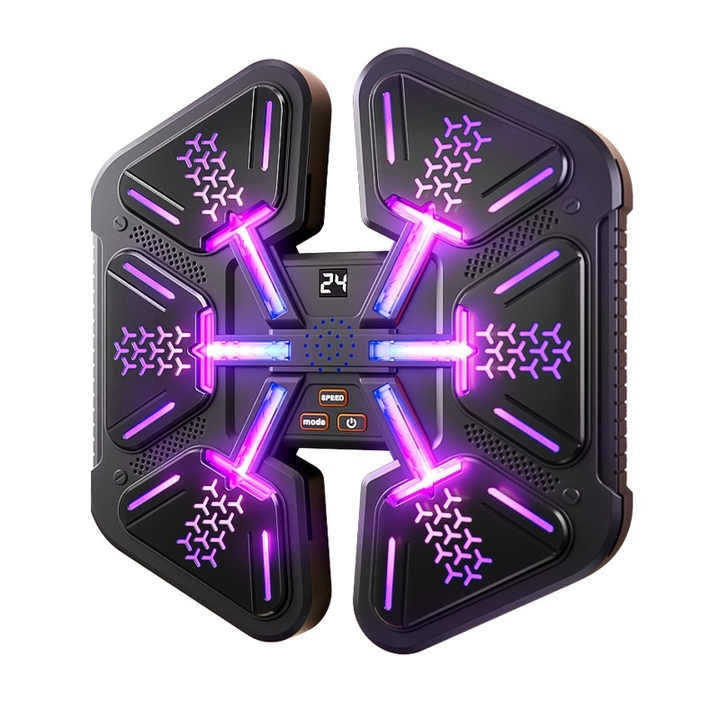 Aparat de box muzical cu tinta pentru lovituri cu Bluetooth, interactiv, iluminare LED, Multicolor