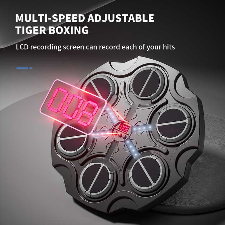Aparat de box muzical cu tinta pentru lovituri cu Bluetooth, interactiv, iluminare LED