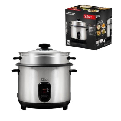 Aparat de gatit 2 in 1 pentru orez si abur, 500W, capacitate 1.5L, inox