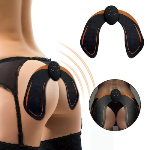 Aparat de masaj cu electrostimulare musculara, pentru slabire, tonifiere fese, coapse, indepartarea celulitei, slabiare, negru