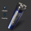 Aparat de ras electric, FOXMAG24, de dimensiuni reduse, rezistent la apa, cu 3 lame rotative, incarcare USB, negru