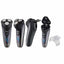 Aparat de ras electric reincarcabil pentru barbati, 3 capete rotative, IPX6, LED, negru
