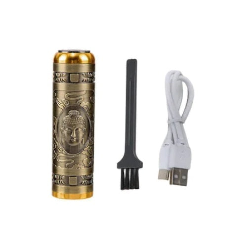 Aparat de ras, FOXMAG24, de dimensiuni reduse, portabil, cu lame oscilante, incaracare USB, auriu