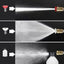 Aparat de spalat cu presiune, tip pistol, cu acumulator, cu 3 moduri de spalare, recipient pentru spuma, filtru si duze incluse, negru
