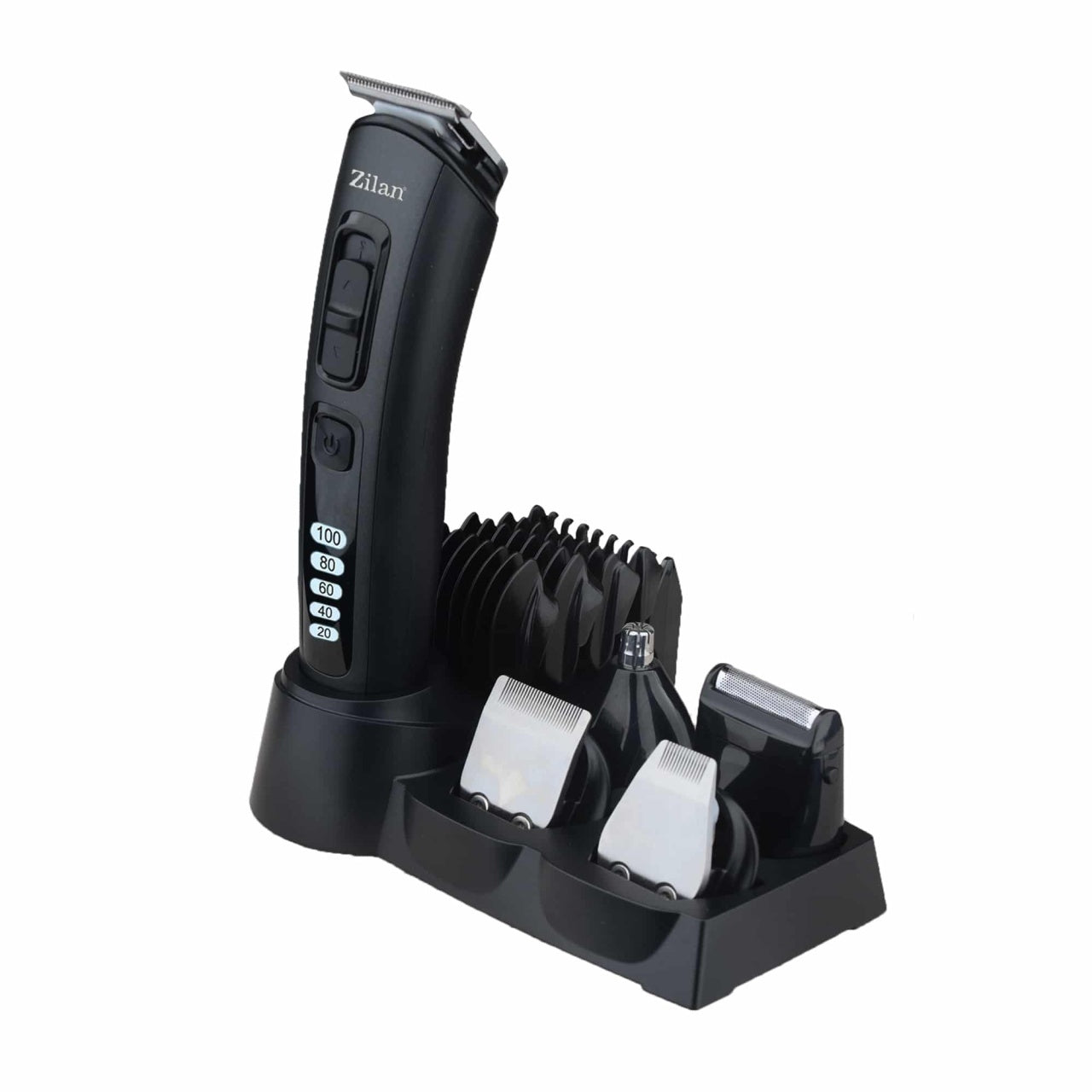 Aparat de tuns electric 10 in 1 pentru barbati, reincarcabil, LED, negru