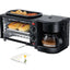 Aparat electric, multifunctional, pentru mic dejun si cafea, cu grill si cuptor incorporat, din metal, capacitate 9L, putere 1250 W, negru
