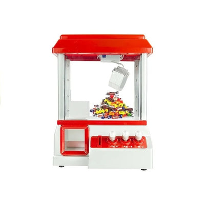Aparat electronic pentru prins bomboane si jucarii mici, dimensiuni 27x20x35 cm, din plastic, alb/rosu