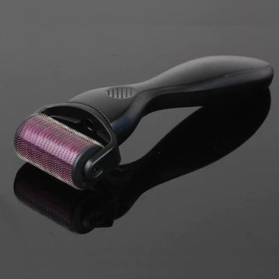 Aparat FOXMAG24 de Masaj facial cu 1200 ace din titan, Pentru Regenerarea pielii, Lungime ace 0.50mm, Design ergonomic si compact, Culoare Negru