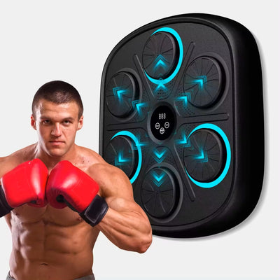 Aparat lovituri Box, conexiune Bluetooth, Difuzor, boxing machine cu montare usoara pe perete