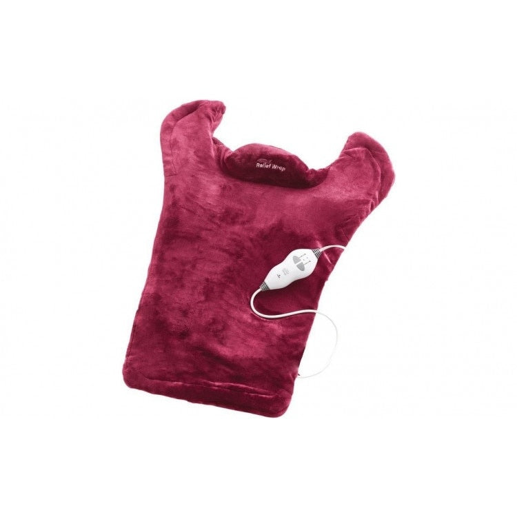 Aparat masaj cervical tip pelerina , pentru relaxare dar si dureri musculare, 2 programe termice, Rosu , Urban Trends ®