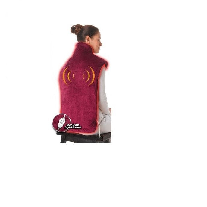 Aparat masaj cervical tip pelerina , pentru relaxare dar si dureri musculare, 2 programe termice, Rosu , Urban Trends ®