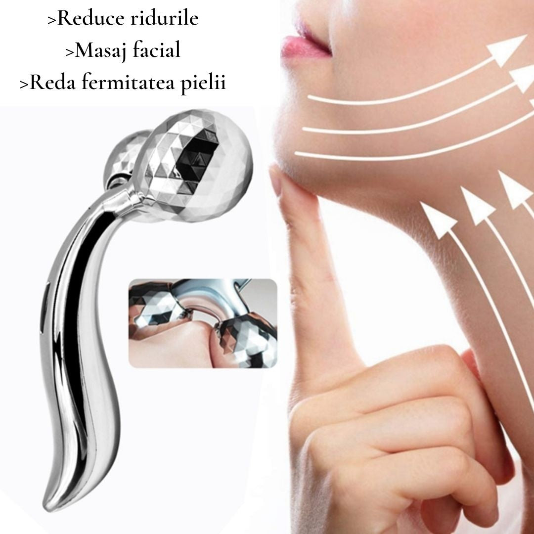 Aparat masaj facial/corporal Kaflo Investments, Argintiu