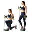Aparat multifunctional pentru exercitii fitness cardio, modelare musculara, discuri rotative, verde/negru