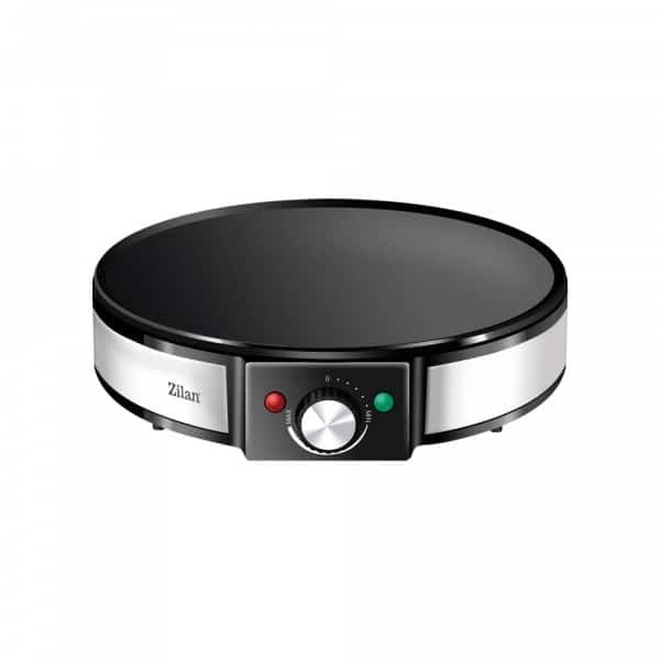 Aparat pentru clatite 1200W, plita 30cm, temperatura ajustabila, negru/inox