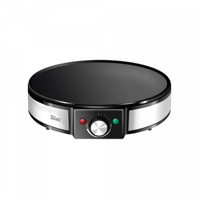 Aparat pentru clatite 1200W, plita 30cm, temperatura ajustabila, negru/inox