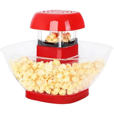 Aparat pentru facut popcorn, cu aer cald, pentru gatit fara ulei si grasimi, bol de servire deatasabil, putere 1200W, rosu