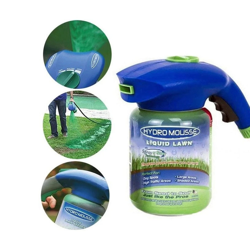 Aparat Pentru Insamantarea Gazonului, HYT ®, Pulverizator Cu 3 Functii Si Rezervor de 500ml, Albastru