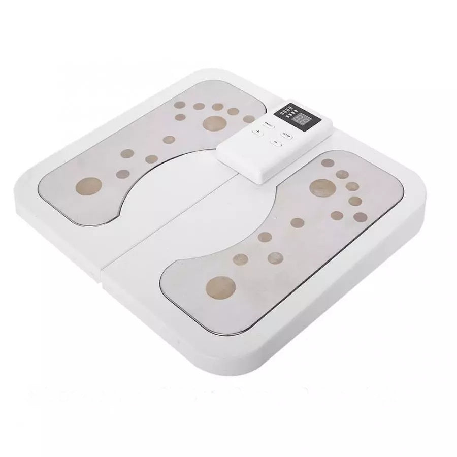 Aparat pentru masajul picioarelor, cu stimulator musculat electric tip ventuze, pentru ameliorarea durerilor, imbunatatirea circulatiei sangelui, alb