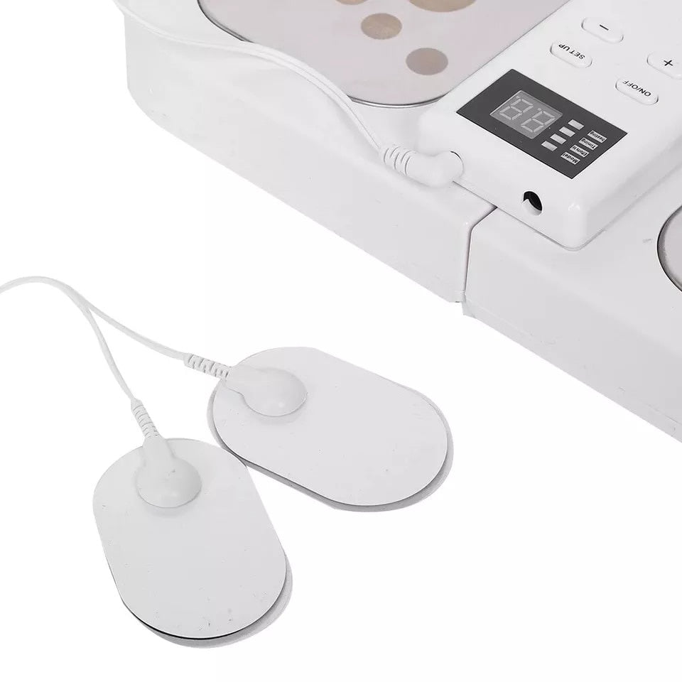 Aparat pentru masajul picioarelor, cu stimulator musculat electric tip ventuze, pentru ameliorarea durerilor, imbunatatirea circulatiei sangelui, alb