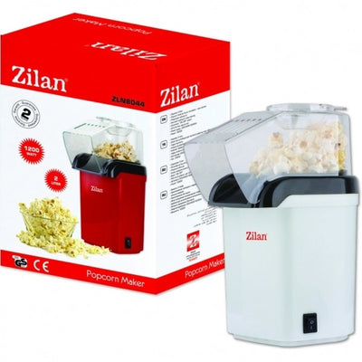 Aparat popcorn cu aer cald, 1200W, fara ulei, culoare alba
