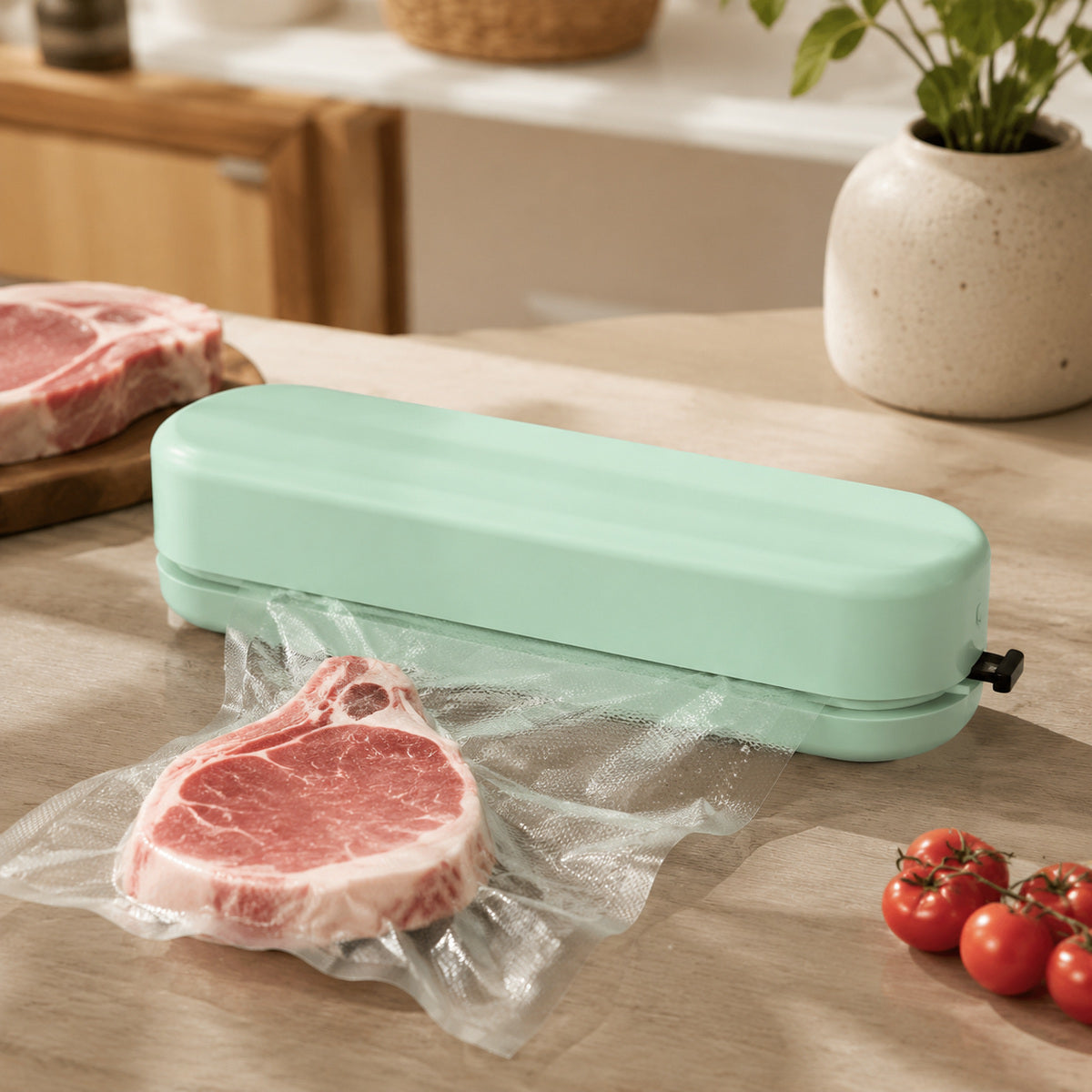Aparat Portabil de Vidat Alimente, Reîncărcabil, Verde – imagine 2