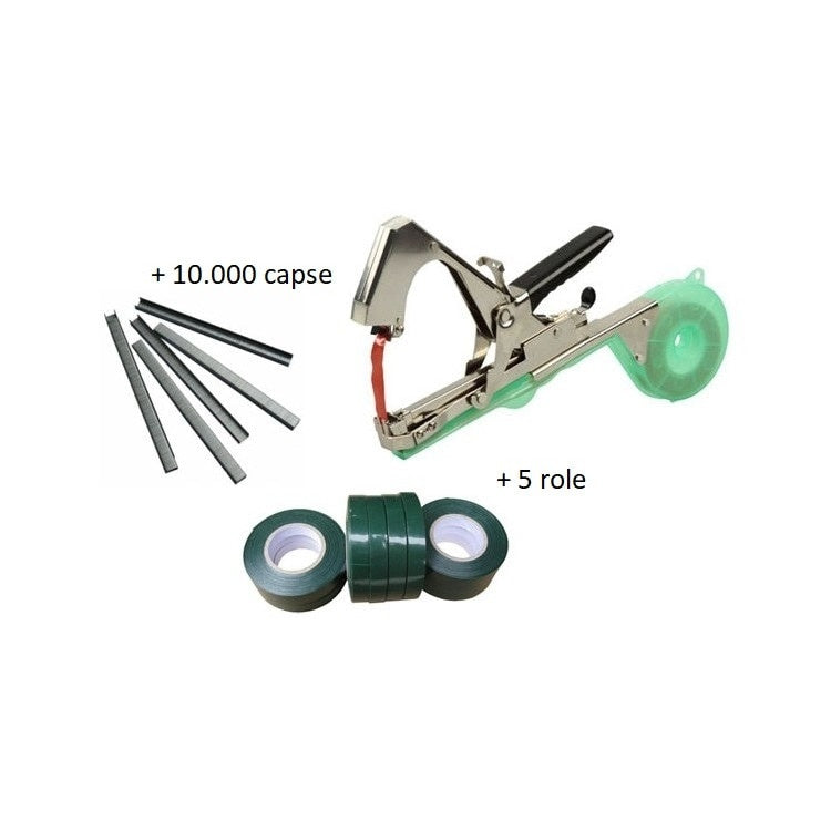 Aparat profesional pentru legat vita de vie Sujineng + 1 banda de 5 role si 10000 de capse