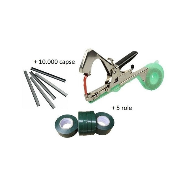 Aparat profesional pentru legat vita de vie Sujineng + 1 banda de 5 role si 10000 de capse