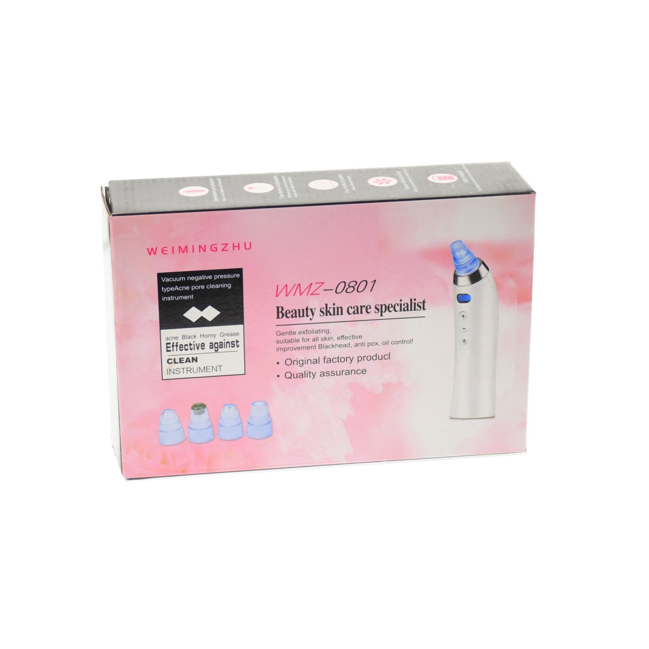 Aparat profesional, vacum extractor digital, cu functii de afisare, pentru acnee, puncte negre si puncte de grasime - 0801