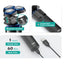 Aparat ras electric, cu 3 capete rotative, din metal si plastic, incarcare USB, buton blocare, baza magnetica detasabila, negru