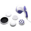 Aparat Relax&Tone pentru masaj corporal, 3 capete interschimbabile, culoare alb/albastru