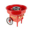 Aparat vata de zahar, electric, din metal si plastic, putere 500W, picioare antialunecare, dimensiuni 30,5 x 30,5 x 29,5 cm, rosu