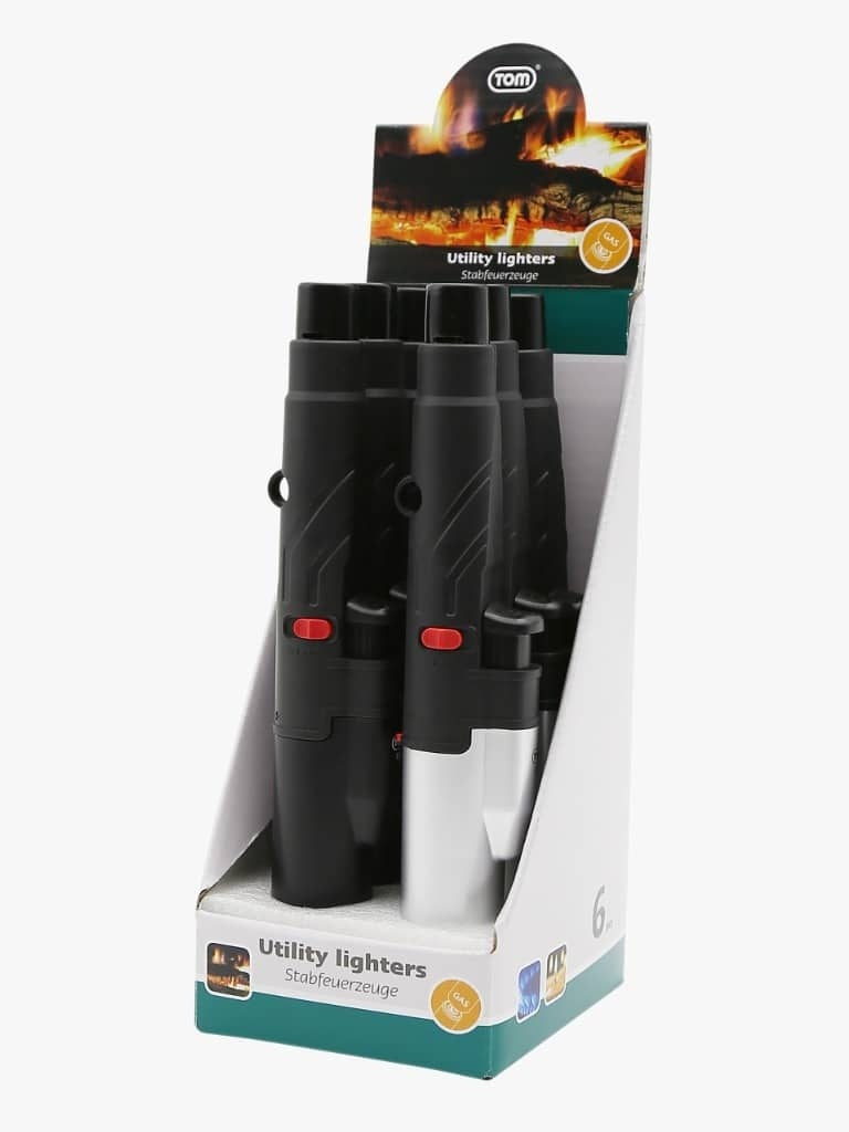 Aprinzator cu flacara jet, compact si ergonomic, aprindere rapida si rezistenta la vant