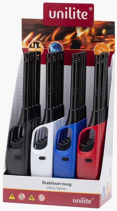 Aprinzator cu gaz reincarcabil, flacara stabila, design ergonomic