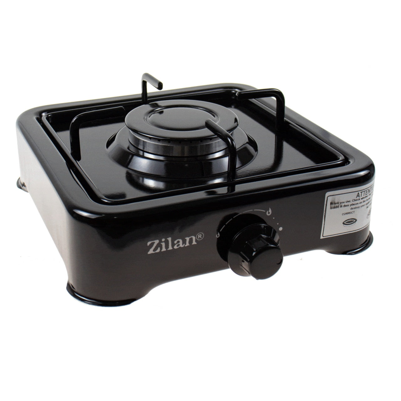 Aragaz 1 ochi alimentare butelie, metal emailat, negru, 1600W