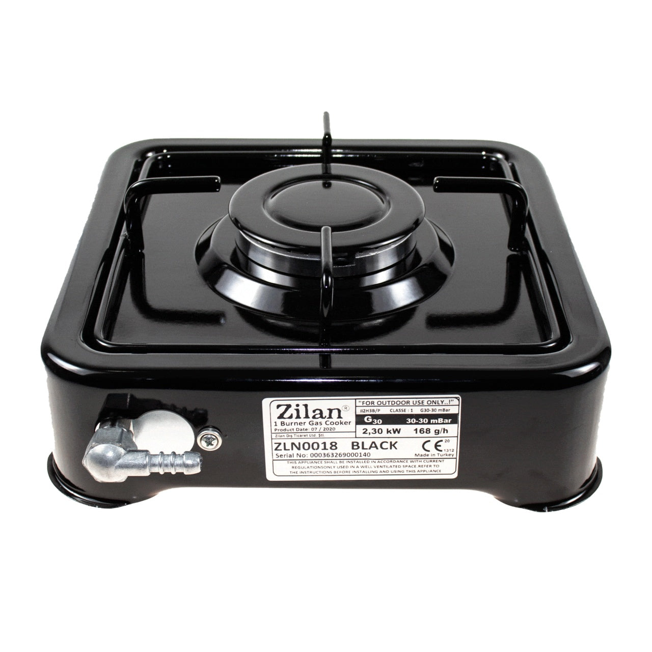 Aragaz 1 ochi alimentare butelie, metal emailat, negru, 1600W