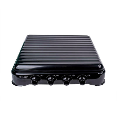 Aragaz 4 ochiuri, alimentare butelie, negru, 6400W, dimensiuni 55x50x11 cm