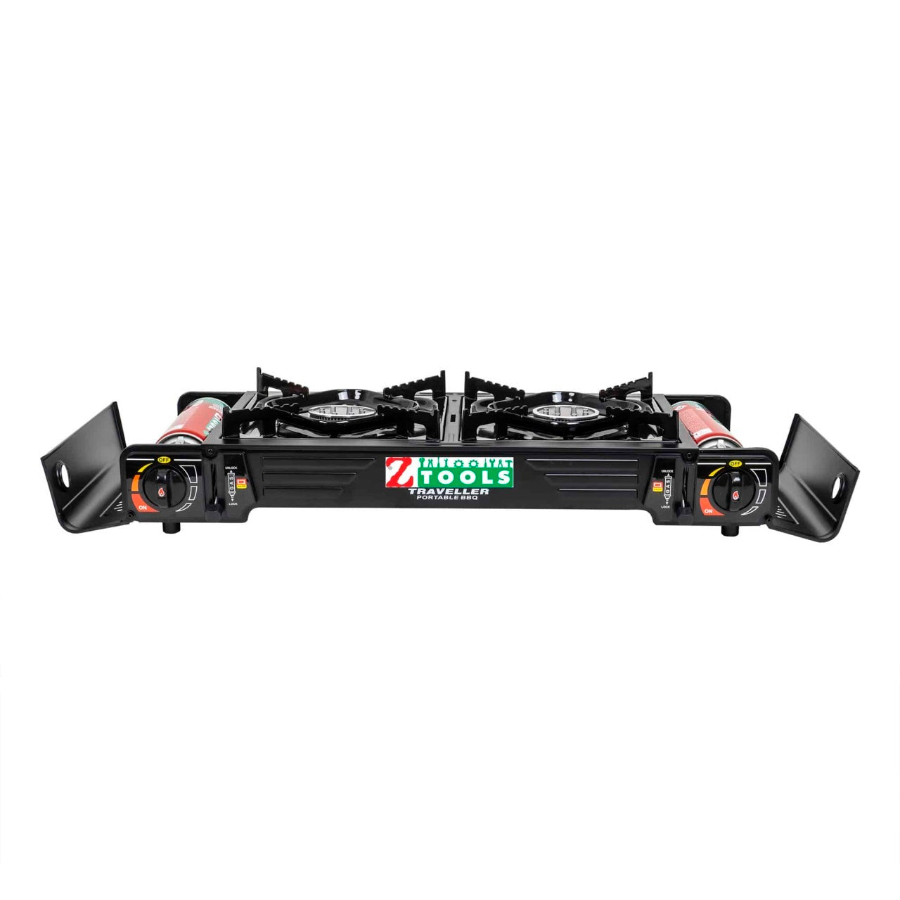 Aragaz camping 2 ochiuri, aprindere electrica, 2x2.3kW, cu tava gril si accesorii
