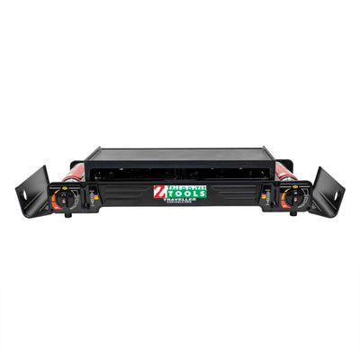 Aragaz camping 2 ochiuri cu aprindere electrica 2x2.3kW, tava gril si accesorii