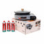 Aragaz camping cu oala si capac de sticla, putere 2.3kW, aprindere electrica, gri + 3 butelii gaz 41