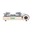 Aragaz camping inox cu aprindere electrica, putere 2.5kW, crem + 3 butelii 410ml