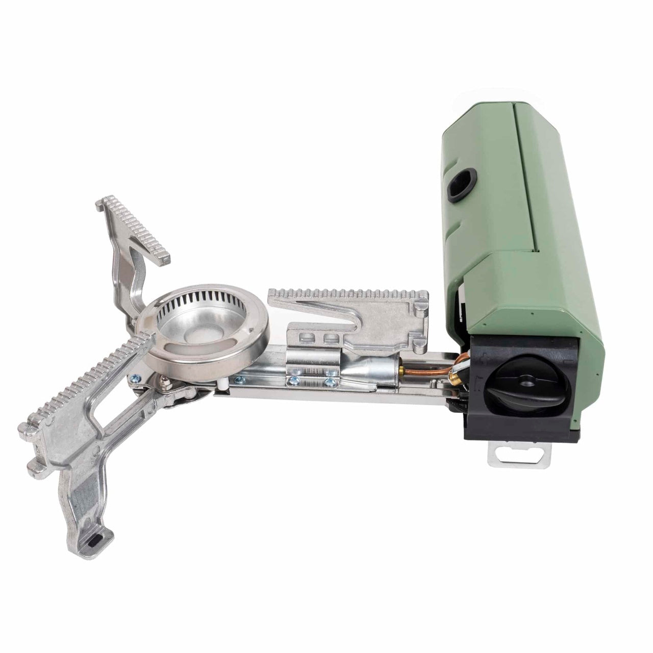 Aragaz camping pliabil, 2600W, compatibil butelie spray, verde