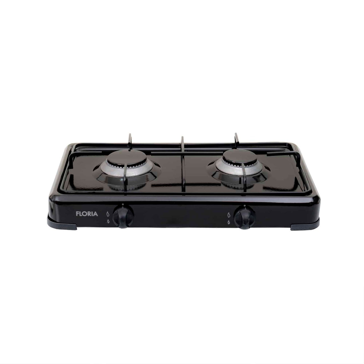 Aragaz cu 2 ochiuri, alimentare butelie, negru, dimensiuni 51x28x9.5 cm