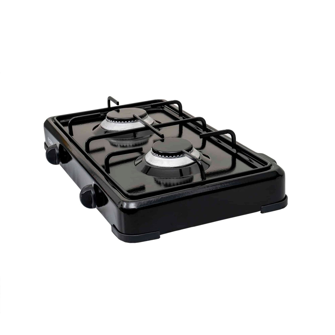 Aragaz cu 2 ochiuri, alimentare butelie, negru, dimensiuni 51x28x9.5 cm