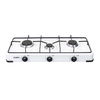 Aragaz cu 3 ochiuri, alimentare butelie, alb, dimensiuni compacte