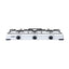 Aragaz cu 3 ochiuri, alimentare butelie, alb, dimensiuni compacte