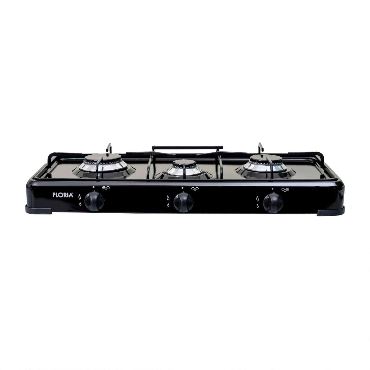 Aragaz cu 3 ochiuri, alimentare butelie, negru, dimensiuni 62x30x10.5 cm
