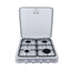 Aragaz cu 4 ochiuri, alimentare pe butelie, culoare alba, compact
